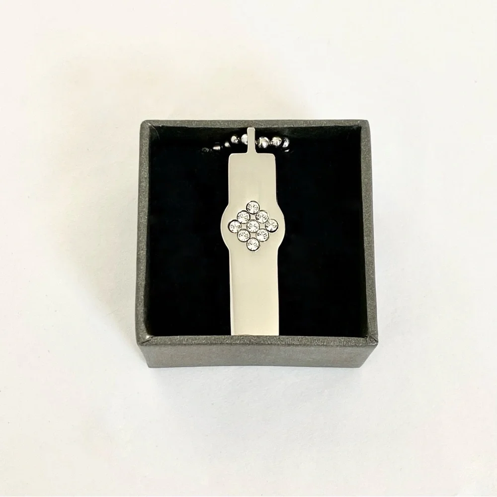 Stainless Steel Cross Pendant Necklace Swarovski Crystals Religious Men & Women - Picture 10 of 11